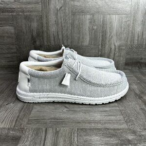 Hey Dude Wally Sox Women's size 8 White Stone Casual Slip On Shoes